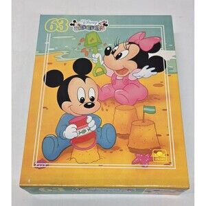 Golden Disney Babies 63 Piece Puzzle- Baby Mickey and Minnie New Sealed
